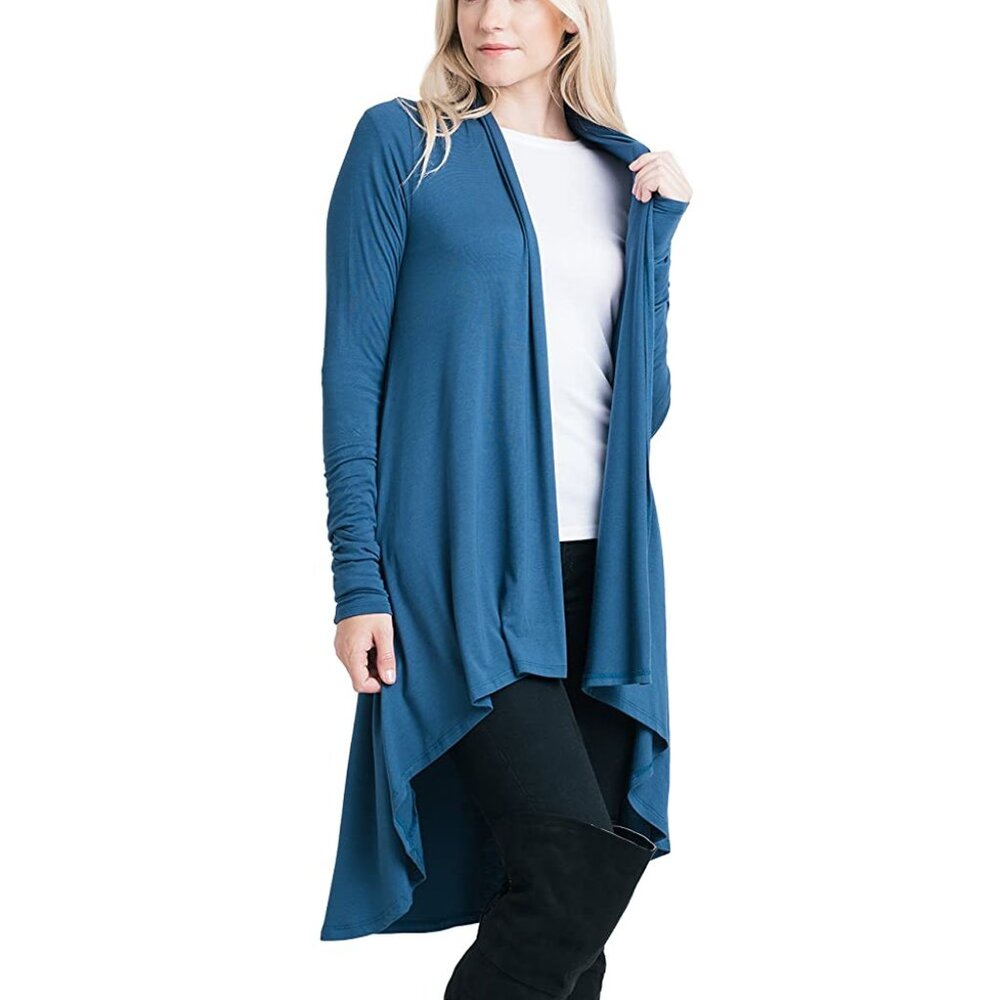 Renee C. Bamboo Open Front Cardigan Cardigan 3X